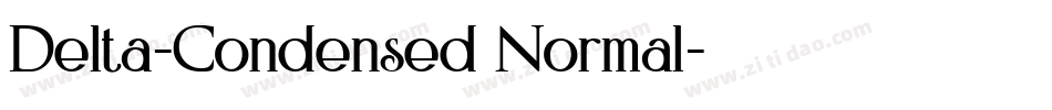 Delta-Condensed Normal字体转换